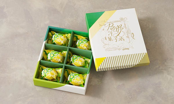 パールのレモンケーキ 化粧箱6個入の箱画像