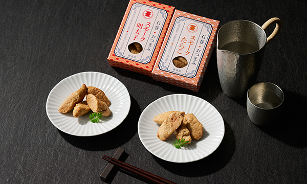 薫 極み 小分けおつまみギフト 無添加スモークたらこ＆明太子（各5個入り）の内容画像