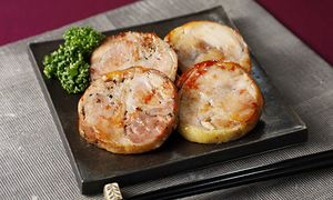 比内地鶏無添加ブロックハム250g2本セット・秋田杉箱入り