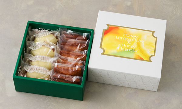 はちみつレモンケーキとはちみつフィナンシェのセットの箱画像