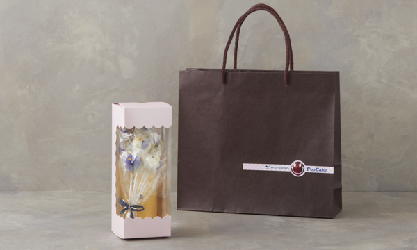 ポップケーキ お花ブーケの紙袋画像