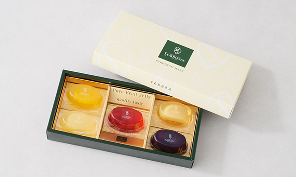 ピュアフルーツジェリー５個入の箱画像