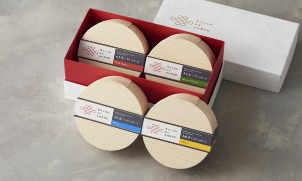 SALON DE AMBRE 奈良漬×クリームチーズ 4個セットの箱画像