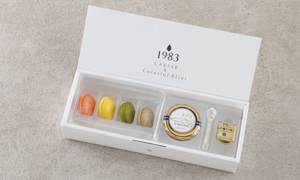 MIYAZAKI CAVIAR 1983 (12g)& ブリニの包装画像