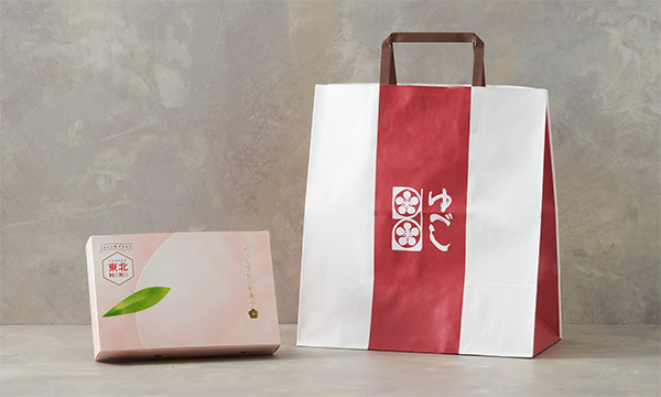 ふくしま桃の和菓子の紙袋画像