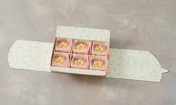ふくしま桃の和菓子の箱画像